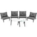 Livsip 6PCS Outdoor Sofa Lounge Set Patio Table and Chairs Grey - product image 3