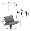 Livsip 6PCS Outdoor Sofa Lounge Set Patio Table and Chairs Grey - product image 4