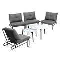 Livsip 6PCS Outdoor Sofa Lounge Set Patio Table and Chairs Grey - product image 5