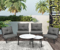 Livsip 6PCS Outdoor Sofa Lounge Set Patio Table and Chairs Grey - product image 8