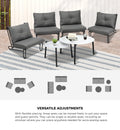 Livsip 6PCS Outdoor Sofa Lounge Set Patio Table and Chairs Grey - product image 9