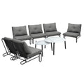 Livsip 8PCS Outdoor Sofa Lounge Set Patio Table and Chairs Grey - product image 2