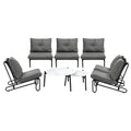 Livsip 8PCS Outdoor Sofa Lounge Set Patio Table and Chairs Grey - product image 3