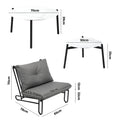 Livsip 8PCS Outdoor Sofa Lounge Set Patio Table and Chairs Grey - product image 4