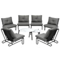 Livsip 8PCS Outdoor Sofa Lounge Set Patio Table and Chairs Grey - product image 6