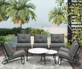 Livsip 8PCS Outdoor Sofa Lounge Set Patio Table and Chairs Grey - product image 8