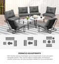 Livsip 8PCS Outdoor Sofa Lounge Set Patio Table and Chairs Grey - product image 9