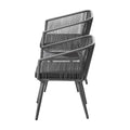 Livsip 3PCS Outdoor Bistro Set Lounge Chairs and Side Table Grey - product image 5