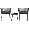 Livsip 3PCS Outdoor Bistro Set Lounge Chairs and Side Table Grey - product image 6