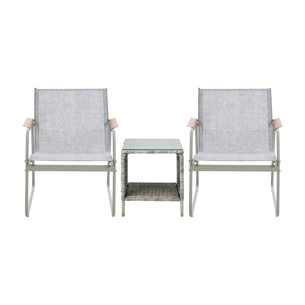 Livsip 3PCS Outdoor Bistro Set Wicker Chairs and Side Table - product image 3