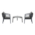 Livsip 3PCS Outdoor Patio Lounge Furniture Set 70cm Coffee Table Grey - product image 3