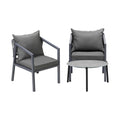 Livsip 3PCS Outdoor Patio Lounge Furniture Set 70cm Coffee Table Grey - product image 6