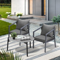 Livsip 3PCS Outdoor Patio Lounge Furniture Set 70cm Coffee Table Grey - product image 8