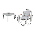 Livsip 3PCS Outdoor Bistro Set Textilene Chairs 70cm Coffee Table Grey - product image 4
