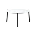 Livsip 50cm Round Marble Effect Coffee Table Metal Base White - product image 2