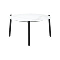 Livsip 3PCS Outdoor Bistro Set Textilene Chairs 70cm Coffee Table White - product image 7