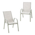 Livsip 2x Outdoor Stackable Patio Dining Chairs Bistro Set Beige - product image 2