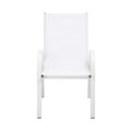 Livsip 2x Outdoor Stackable Patio Dining Chairs Bistro Set White - product image 3