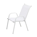 Livsip 2x Outdoor Stackable Patio Dining Chairs Bistro Set White - product image 5