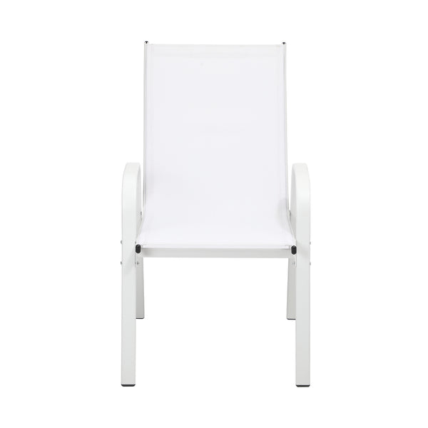 Livsip 6x Outdoor Stackable Patio Dining Chairs Bistro Set White - product image 3