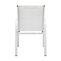 Livsip 6x Outdoor Stackable Patio Dining Chairs Bistro Set White - product image 7