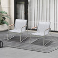 Livsip 2x Outdoor Textilene Armchairs Patio Garden Lounge Chairs Grey - product image 8