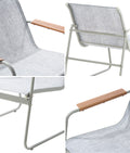 Livsip 2x Outdoor Textilene Armchairs Patio Garden Lounge Chairs Grey - product image 9