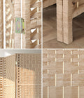 Oikiture Room Divider - 8-Panel Folding