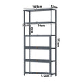 Oikiture Storage Cabinet - 5-Tier Display