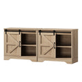 Oikiture Sliding Doors Buffet Sideboard - Natural