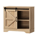 Oikiture Sliding Doors Buffet Sideboard - Natural