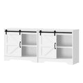 Oikiture Sliding Doors Buffet Sideboard - White
