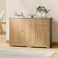 Oikiture Buffet Sideboard 2 Drawers and 3 Doors - Natural
