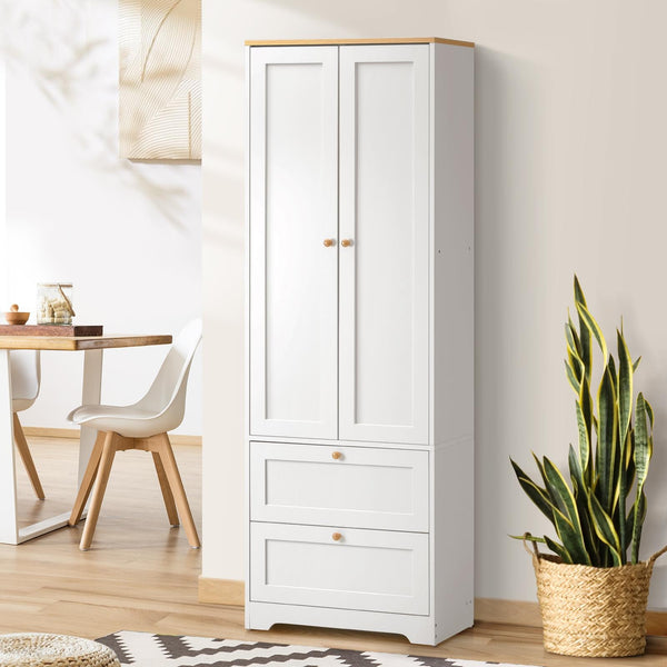 Oikiture Sideboard Cabinet 2 Drawers and 2 Doors