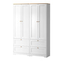 Oikiture Sideboard Cabinet 2 Drawers and 2 Doors - Set of 2