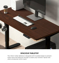 Oikiture 120cm Electric Standing Desk - Walnut