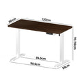 Oikiture 120cm Electric Standing Desk - Walnut