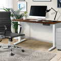 Oikiture 120cm Electric Standing Desk - Walnut