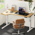 Oikiture 145cm Electric Standing Desk - White