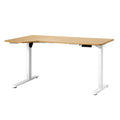 Oikiture 145cm Electric Standing Desk - White