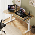 Oikiture 145cm Electric Standing Desk - White