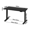 Oikiture 140cm Electric Standing Desk - Black