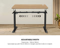 Oikiture 150cm Electric Standing Desk - Oak