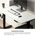 Oikiture 150cm Electric Standing Desk - White