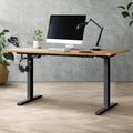 Oikiture 160cm Electric Standing Desk - Oak