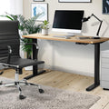 Oikiture 160cm Electric Standing Desk - Oak