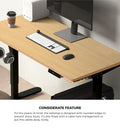 Oikiture 160cm Electric Standing Desk - Oak