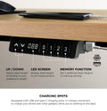 Oikiture 160cm Electric Standing Desk - Oak