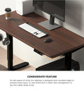 Oikiture 160cm Electric Standing Desk - Walnut
