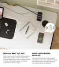 Oikiture 140cm Electric Standing Desk - White